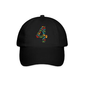 4ème anniversaire Dino Enfant - Casquette classique - noir/noir - Devant