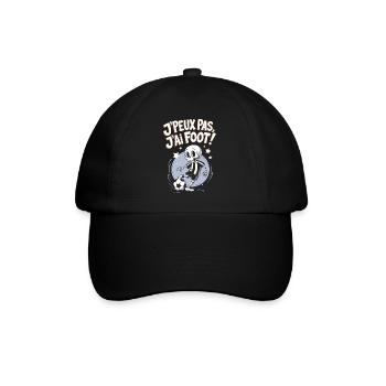 Je peux pas j'ai foot ! - Casquette classique - noir/noir - Devant