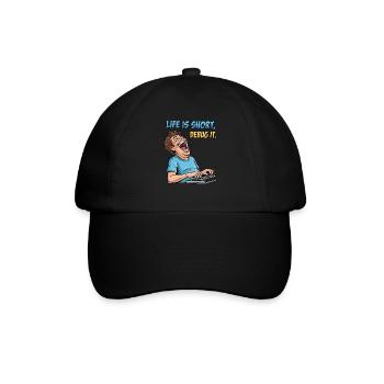 Debug Your Life: Witziges IT Programmierer Shirt - Baseballkappe - Schwarz/Schwarz - Vorne