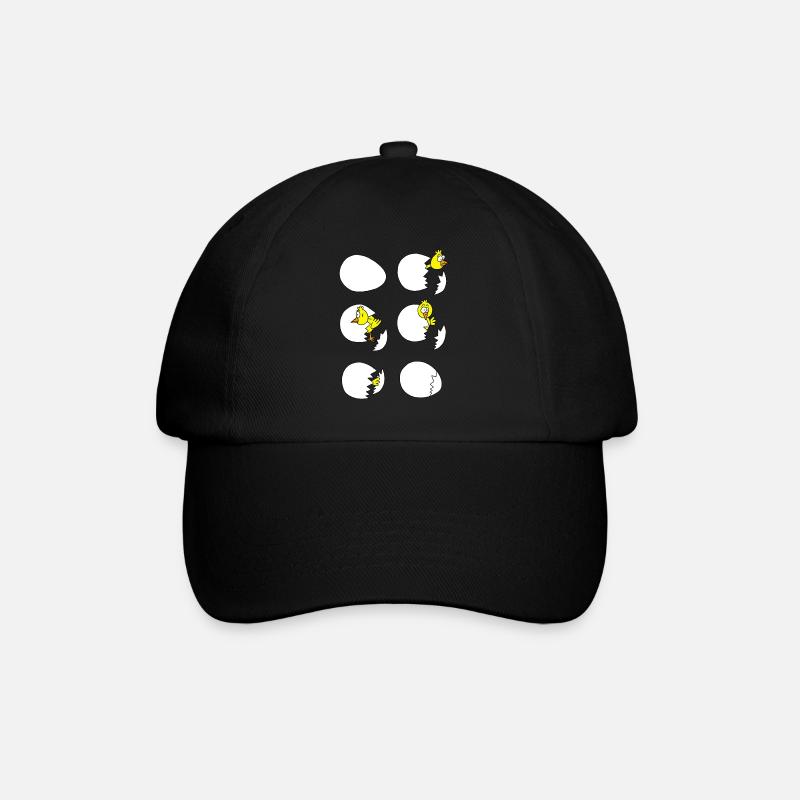 Das Küken - Baseballkappe - Schwarz/Schwarz