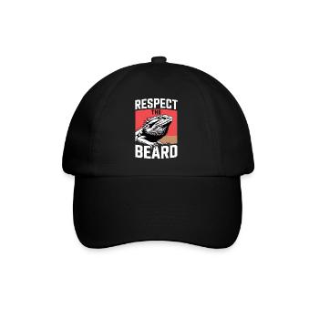 Respect the Beard! Bearded Dragon Reptile Terraristics - Baseball Cap - black/black - Front