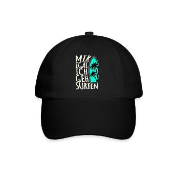 Je m’en fiche, je vais surfer - Casquette classique - noir/noir - Devant
