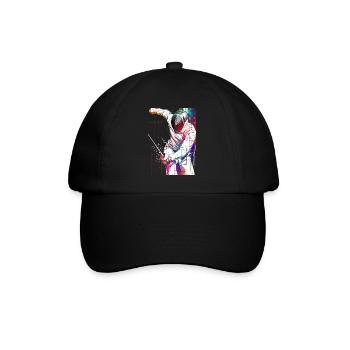Fencing sport art #fencing #sport - Baseball Cap - black/black - Front