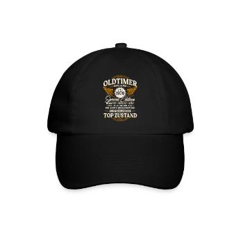 Oldtimer 1976 Baujahr 50. Geburtstag Geschenk - Baseballkappe - Schwarz/Schwarz - Vorne