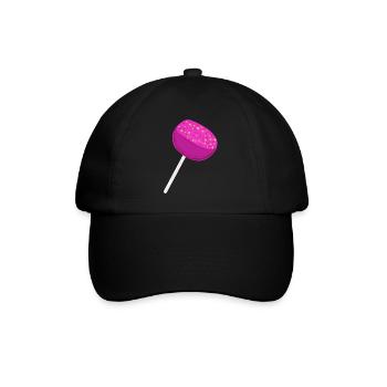 Enfant aux Enfants aux Bonbons Roses - Casquette classique - noir/noir - Devant