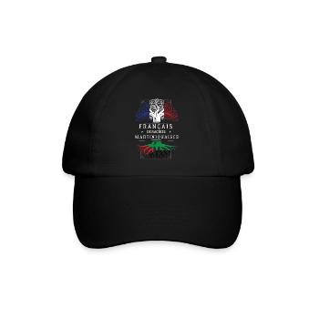 Francais De Racines Martiniquaises T-Shirt Cade... - Casquette classique - noir/noir - Devant