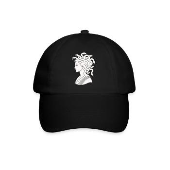 Medusa Kopf mit Schlangen - Baseballkappe - Schwarz/Schwarz - Vorne