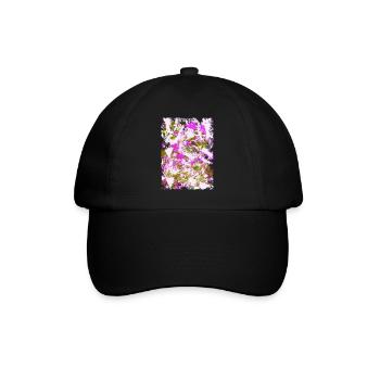 Neon Rosé Tie-Dye Swirl - Baseball Cap - black/black - Front