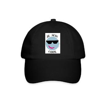 Ich bin Kühle - Baseballkappe - Schwarz/Schwarz - Vorne