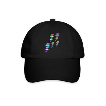 tri color flash blitz electro power - Baseball Cap - black/black - Front