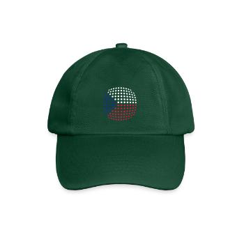 Czech flag (Dotted) - Baseballkappe - Flaschengrün - Vorne