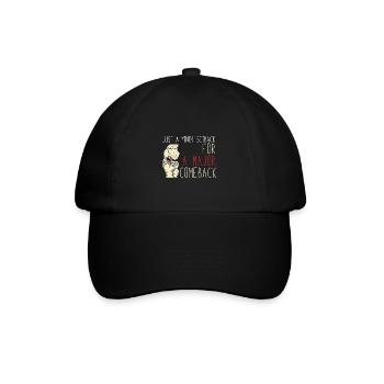Just A Minor Setback For A Major Comeback - Baseballkappe - Schwarz/Schwarz - Vorne