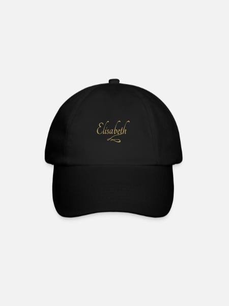Vorname von Elisabeth - Baseballkappe - Schwarz/Schwarz