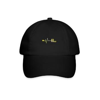 Poker jeton pouls coeur amour - Casquette classique - noir/noir - Devant