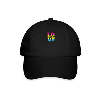 pansexual LGBT pansexual love gift - Baseball Cap - black/black - Front