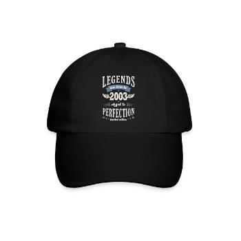 born in 2003 anniversary 19 years gift legend - Baseball Cap - black/black - Front