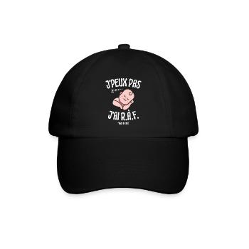 J'peux pas j'ai rien à faire - Casquette classique - noir/noir - Devant