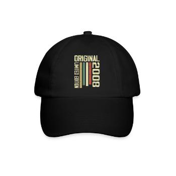 Retro 2008 Vintage 1995 16th Anniversary Gift - Baseball Cap - black/black - Front