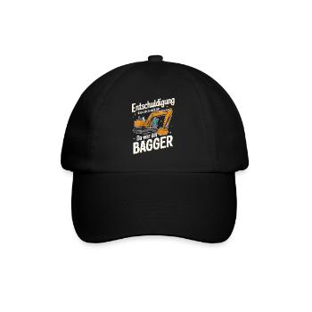 Excavator Driver Construction Worker Construction Site Construction Machine - Baseball Cap - black/black - Front