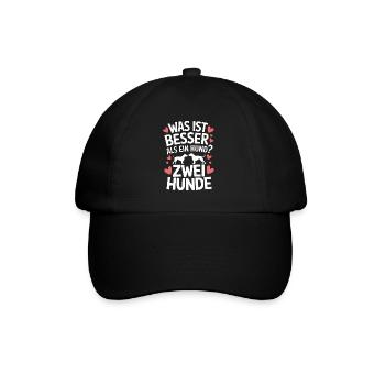 Hund Hunde Haustier Lustige Sprüche - Baseballkappe - Schwarz/Schwarz - Vorne