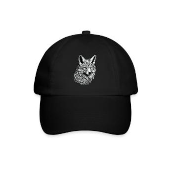 Keltischer Fuchs - Baseballkappe - Schwarz/Schwarz - Vorne