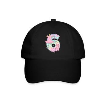 Ballerina 6. Geburtstagsparty Nummer 6 - 6 Jahre - Baseballkappe - Schwarz/Schwarz - Vorne
