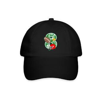 Fußball 8. Geburtstagsparty Nummer 8 - 8 Jahre - Baseballkappe - Schwarz/Schwarz - Vorne