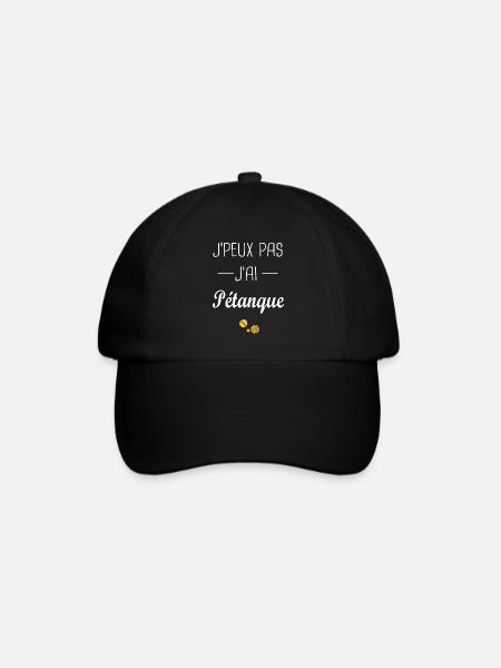 j'ai pétanque, Je peux pas j'ai pétanque - Casquette classique - noir/noir