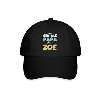 Dieser Geniale Papa Gehört Zu Zoe - Baseballkappe - Schwarz/Schwarz - Vorne
