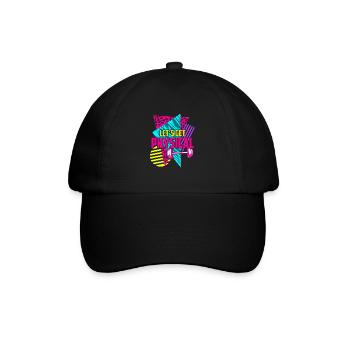 Obtenons un entraînement rétro vintage physique des années 80 - Casquette classique - noir/noir - Devant