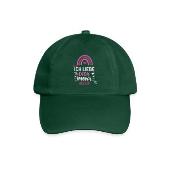 Ich liebe Dich mehr als Eis - Baseballkappe - Flaschengrün - Vorne
