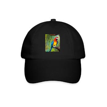 Perroquet - Casquette classique - noir/noir - Devant