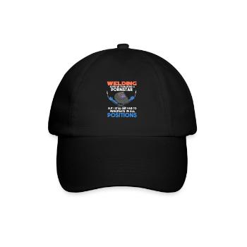 Welding Saved Me - Baseballkappe - Schwarz/Schwarz - Vorne