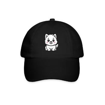 Samoyed Dog Cute - Baseball Cap - black/black - Front
