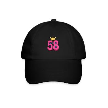 58 Nombre Couronne - Casquette classique - noir/noir - Devant
