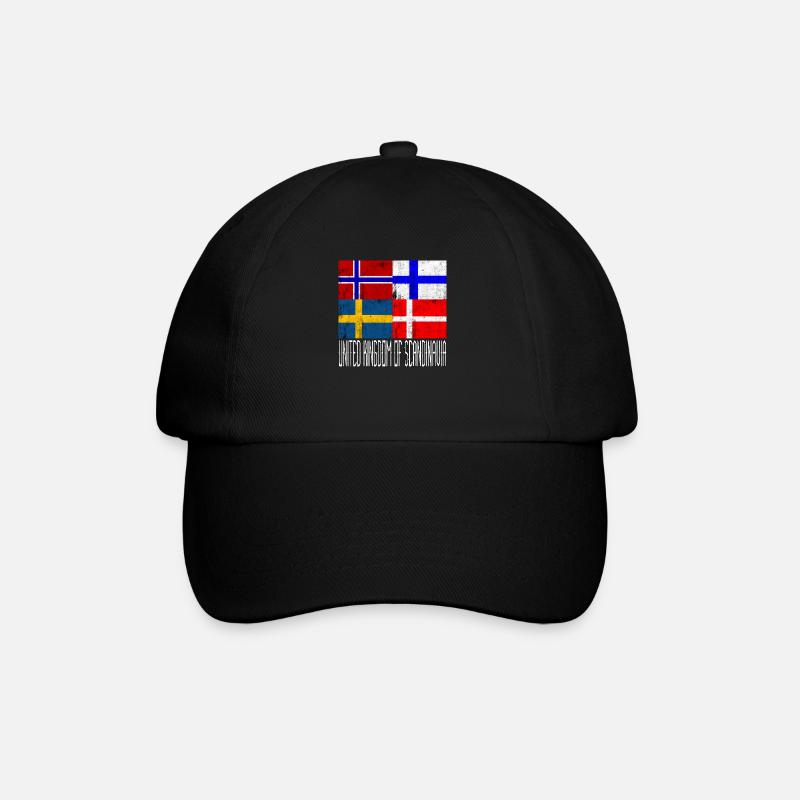 Scandinavia United - Baseballkappe - Schwarz/Schwarz