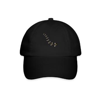 Bees Design - Baseballkappe - Schwarz/Schwarz - Vorne