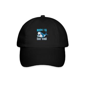 Requin - Ravi de vous manger - Casquette classique - noir/noir - Devant