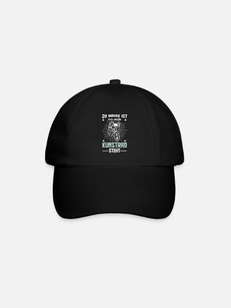 Kunstrad Spruch Geschenkidee - Baseballkappe - Schwarz/Schwarz
