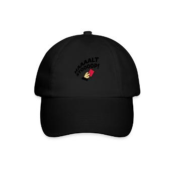 rote karte stop - Baseballkappe - Schwarz/Schwarz - Vorne