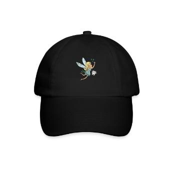 Fée des dents et pluie d'argent - Casquette classique - noir/noir - Devant