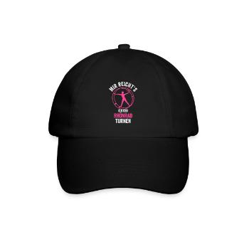 Mir reichts ich geh Rhönrad turnen - Baseballkappe - Schwarz/Schwarz - Vorne