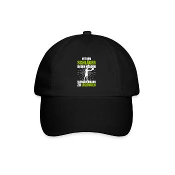 Tennisspieler Tennis Schläger Tennisspiel - Baseballkappe - Schwarz/Schwarz - Vorne
