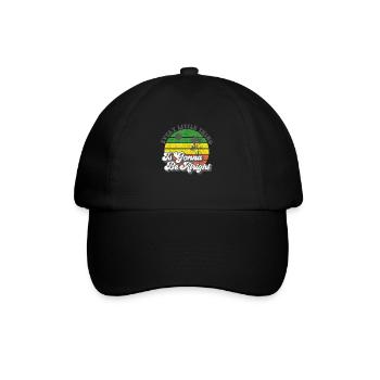 Jedes kleine Ding wird in Ordnung sein Jamaika - Baseballkappe - Schwarz/Schwarz - Vorne