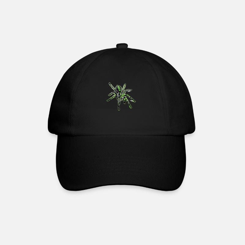 Tiger spider green, spider - Baseball Cap - black/black