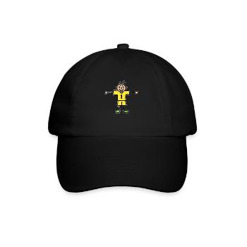 Goalkeeper Number One - Stick Figure Yellow Jersey - Baseball Cap - black/black - Front