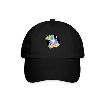 Alien skater girl in space - Baseball Cap - black/black - Front