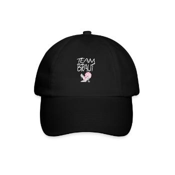 Team Braut edles Junggessellinenabschied Motiv - Baseballkappe - Schwarz/Schwarz - Vorne