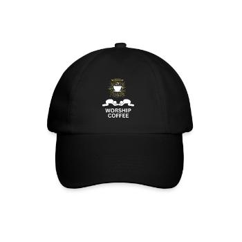 Worship Coffee - Baseballkappe - Schwarz/Schwarz - Vorne