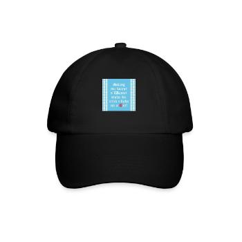 Solange mir keiner das Wasser reichen kann Bier - Baseballkappe - Schwarz/Schwarz - Vorne